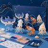 3D Beaded Animal Kit Tiny DIY Kit, Cute Mini Sea Life Beads Embroidery Relaxing Craft Activity Handmade Bead Art Making Set for Adults, Lovers Project