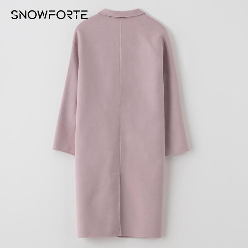 Sinoford Women's Cashmere Blend Lapel Commuter Coat