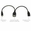 2-in-1 Male Female USB OTG Cable Adapter Power Cable Data Cable Y Splitter USB Adapter OTG Cable