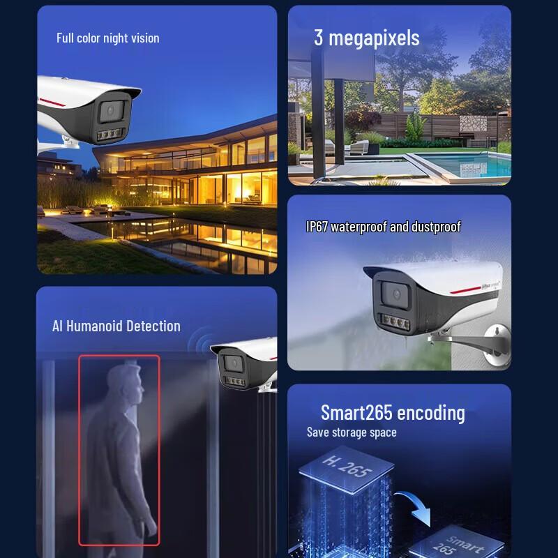 

Dahua 4MP Full-Color PoE Bullet IP Camera