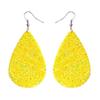 1pair Exaggeration Glitter Colorful Sequin Teardrop Leather Dangle Earring Bohemian Shining Waterdrop Drop Earrings Women Fashion Jewelry Gifts