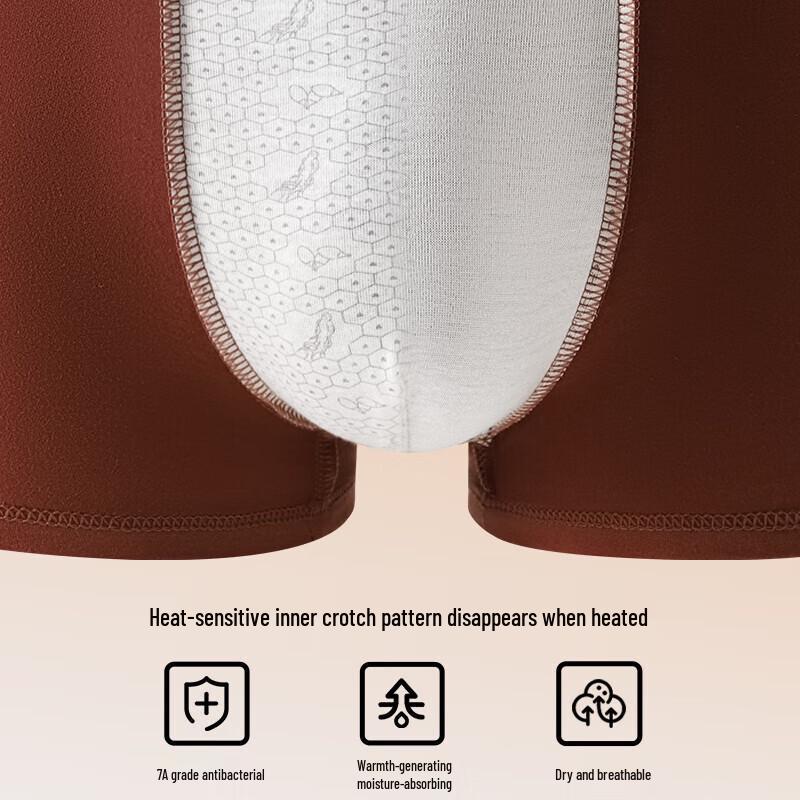 ME FEELING Men's 7A Antibacterial Breathable Cotton Boxer Briefs (4-Pack)