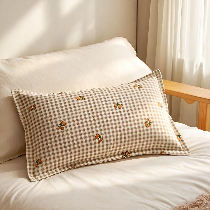 Skin-Friendly Breathable Brushed Pillowcase, Thickened 48x78 cm Cover for Adult Pillow Core