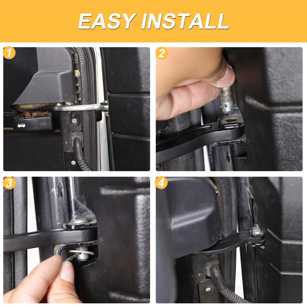 For Land Rover Defender 90 110 130 2004-2018 Carbon Steel Black Car Front Door Hinge Replacement Parts Car Accessories BQ8