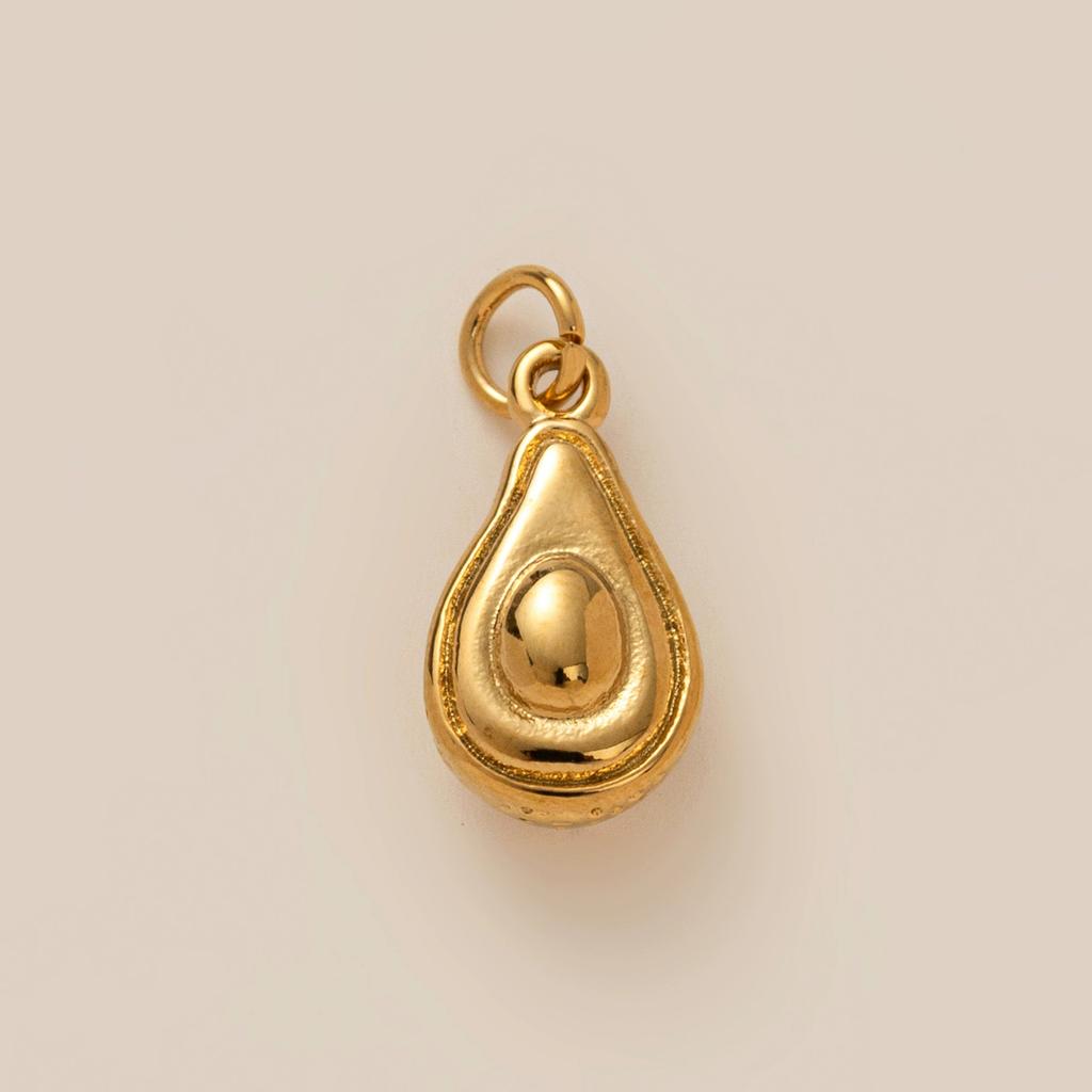 Y2K Cute Fruit Strawberries Cherries Avocados Lemons Charm For Women Stainless Steel Gold Color Pendant DIY Making Accessories