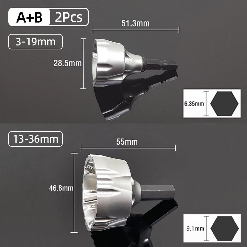 3-19MM Deburring External Chamfer Tool Stainless Steel Metal Drilling Tool Remove Burr Clean Bolt Tools Hex Tool Accessories