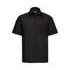 Russell Collection Mens Poplin Easy-Care Short-Sleeved Formal Shirt