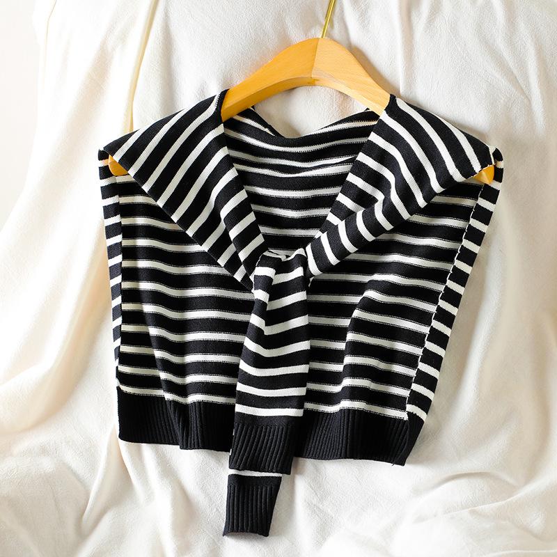Spring and Autumn Air-conditioned Room Shoulder Small Shawl Knotted Knitted Knitted Sweater Wool Scarf Women
