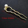 Korean Metal U Shaped Pearl Hair Stick for Women Elegant Imitation Pearl Hairpins Bun Maker Hair Styling Accessories Gift