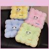 Pattern Square Grid Pad Office Chair Cushion For Girls Room And Study Use Area