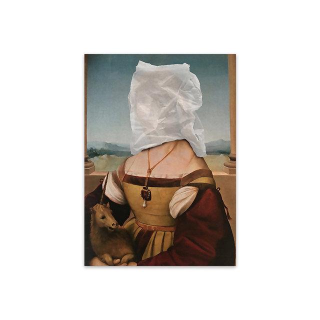 

Мона Лиза Забавная художественная картина на холсте Красота внутри настенные художественные постеры и принты знаменитые художественные фотографии да Винчи Декор для гостиной 21cm×30cm NoFrame