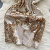 Sexy Sequin Slip One Piece Dress Women Patchwork Chic Vintage Evening Party Dresses Female Korean Fashion Design Slim Ceremonial Dress 2024
