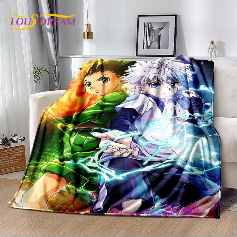HxH Anime Hunter×Hunter Cartoon Soft Flannel Blanket for Beds Bedroom Sofa Picnic,Throw Blanket for Cover Outdoor Leisure Nap