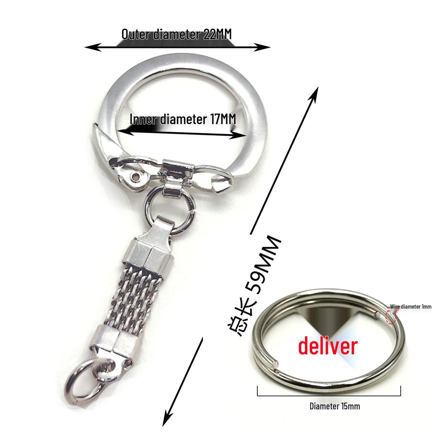 

Snake Chain Keychain: Flat Mesh Link Ring, DIY Handmade Buckle, Multi-functional Metal Bag Pendant