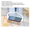 Wireless Charging Alarm Clock Two Levels Adjustment Night Light Multifunction Digital Alarm Clock for Bedroom
