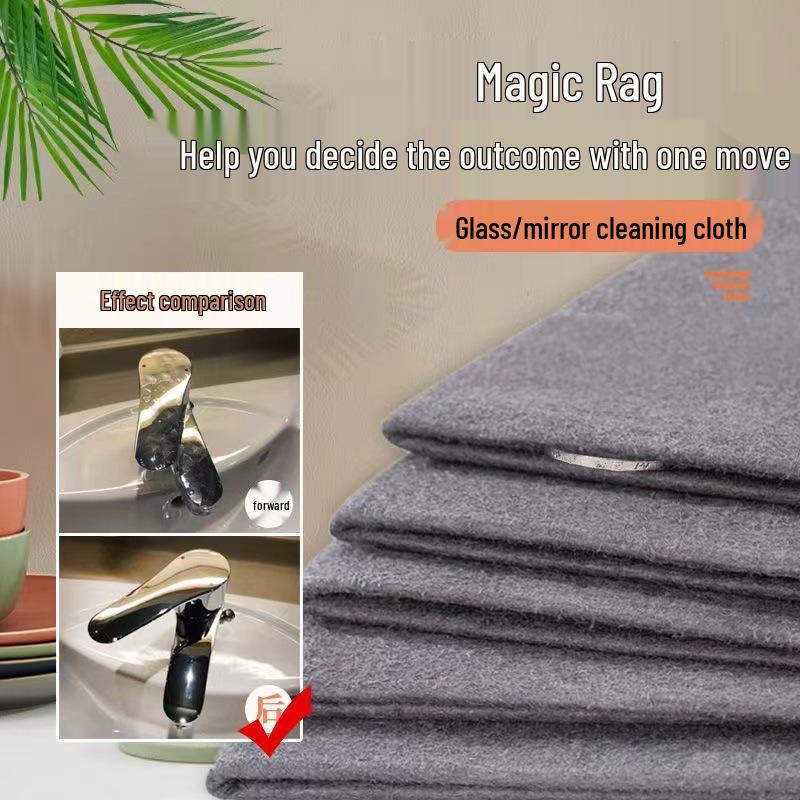 Streak-Free Magic Glass & Mirror Cleaning Cloth - Portable & No Watermarks Needed