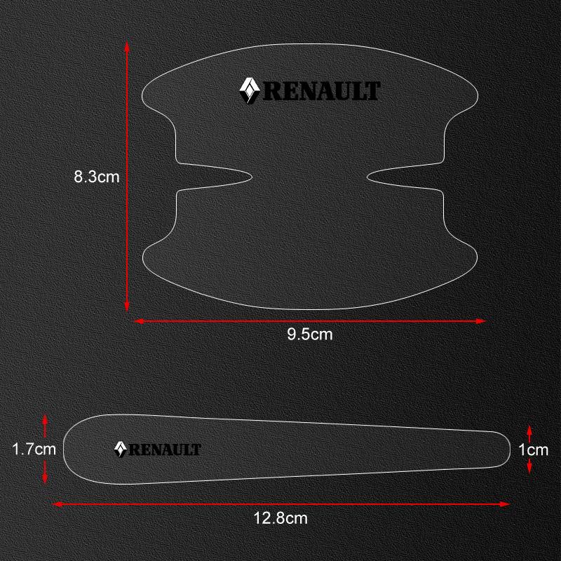 8Pcs Transparent Car Door Handle Bowl Anti Scratch Protective 3D Sticker For Renault Dacia Koleos Clio Laguna 2 Megane 2 3 Duster Logan