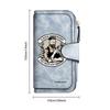 Vintage Barber Print Long Wallet Casual Portable Multi Slot Card Holder For Daily Use