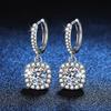 Moissanite S925 Silver Square Stud Earrings for Women - Exquisite Workmanship