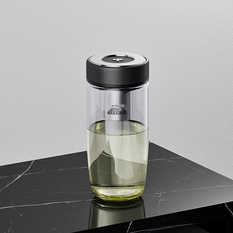 WANXIANG Thickened Borosilicate Glass Cup with Lid