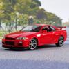 WELLY 1/24 Nissan Skyline GT-R R34 Alloy Scale Model Car Model Diecast Metal Static Collection Children Toy Car Vehicles Gifts