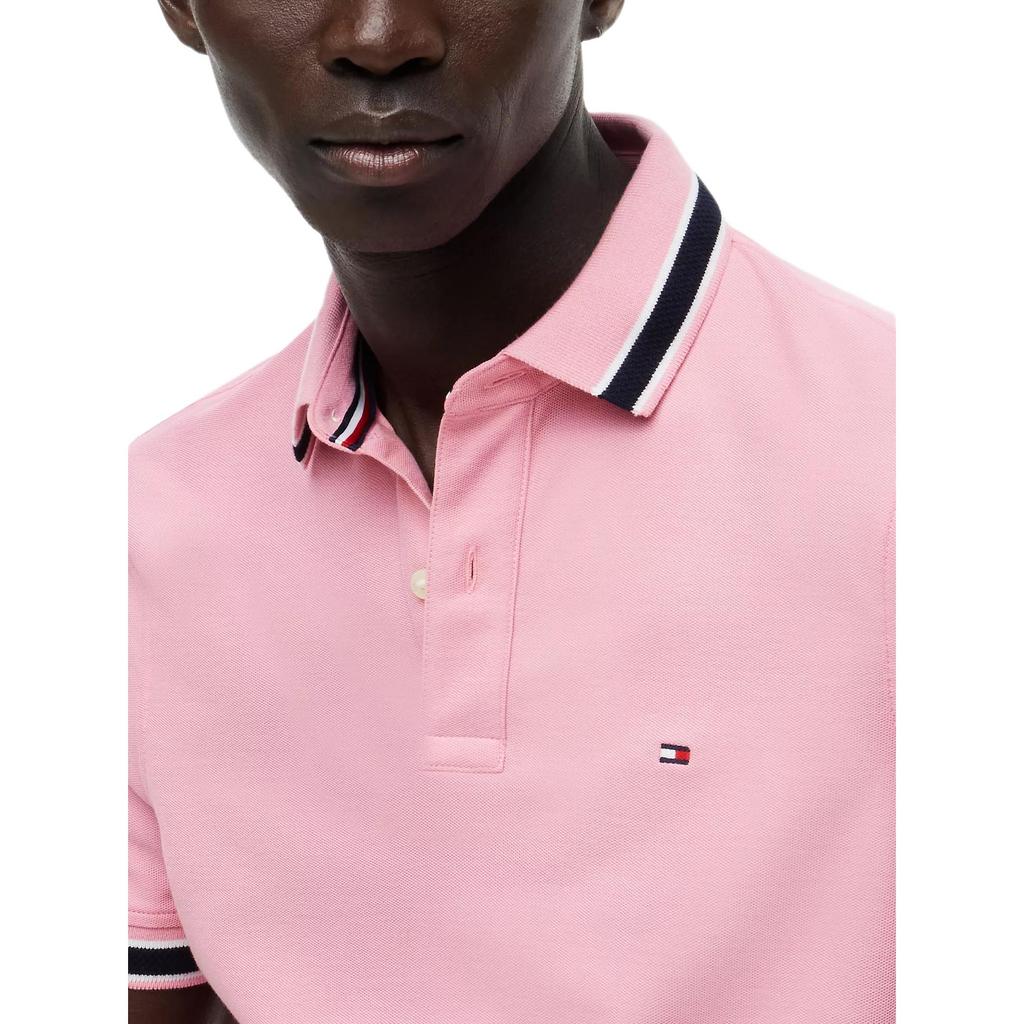 Tommy Hilfiger Comfortable Moisture-Wicking Quick-Dry Breathable Knitted Polo Shirt Men Tops XM07582-THE