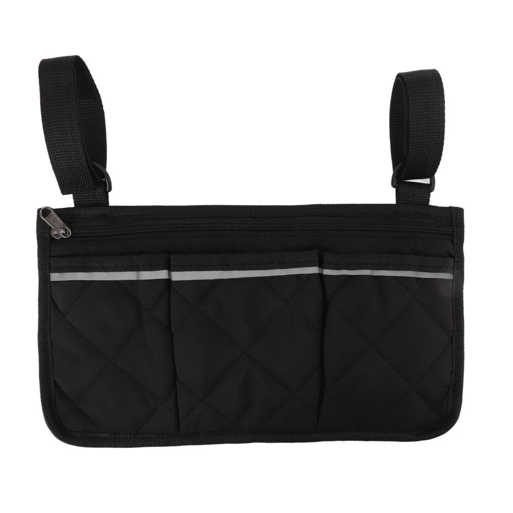 Wheelchair Pouch Bag Waterproof Polyester Multi Pocket Design Wheelchair Side Pocket for Outdoor Mobile Chair