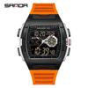 Sanda Trendy Multifunctional Sports Watch with Countdown, Snooze & Luminous Waterproof Features for Students - Model 3397