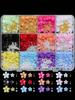 12 Grids/box Colorful Mini Flower Nail Charms 3D Acrylic Floral Nail Art With Pearls Golden Silvery Nail Beads Nail Decoration For Manicures
