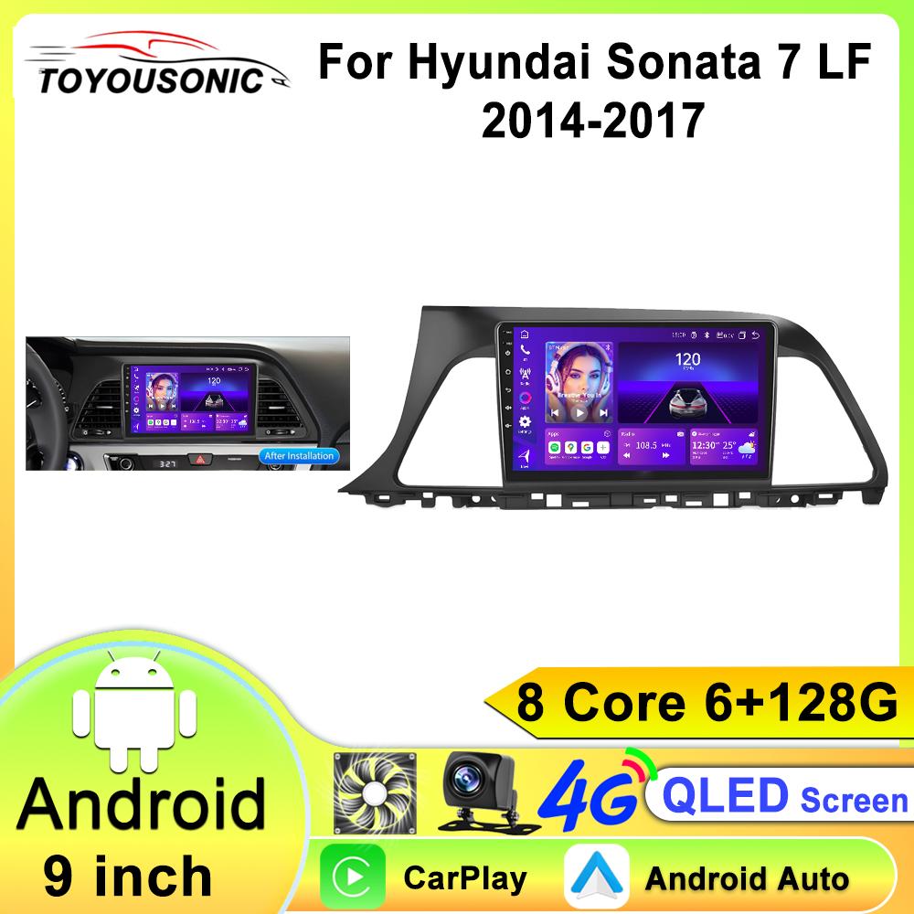 

DSP Android 12 автомобильный радиоприемник мультимедийный плеер для Hyundai Sonata 7 LF 9 2014-2017 LHD Navi GPS стерео Carplay N0 2din 8 core 6GB+128GB