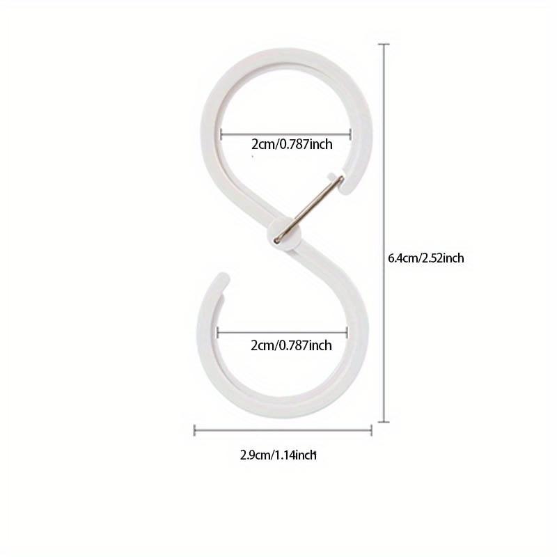 S-shaped Hook Buckles for Kitchen and Bathroom Horizontal Bar Hooks Without Drilling Plastic Clothes Hangers