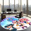 Huntrix (245) Round Office Rug Decorative Floor Rug for Office Bedroom Living Room and Home Space