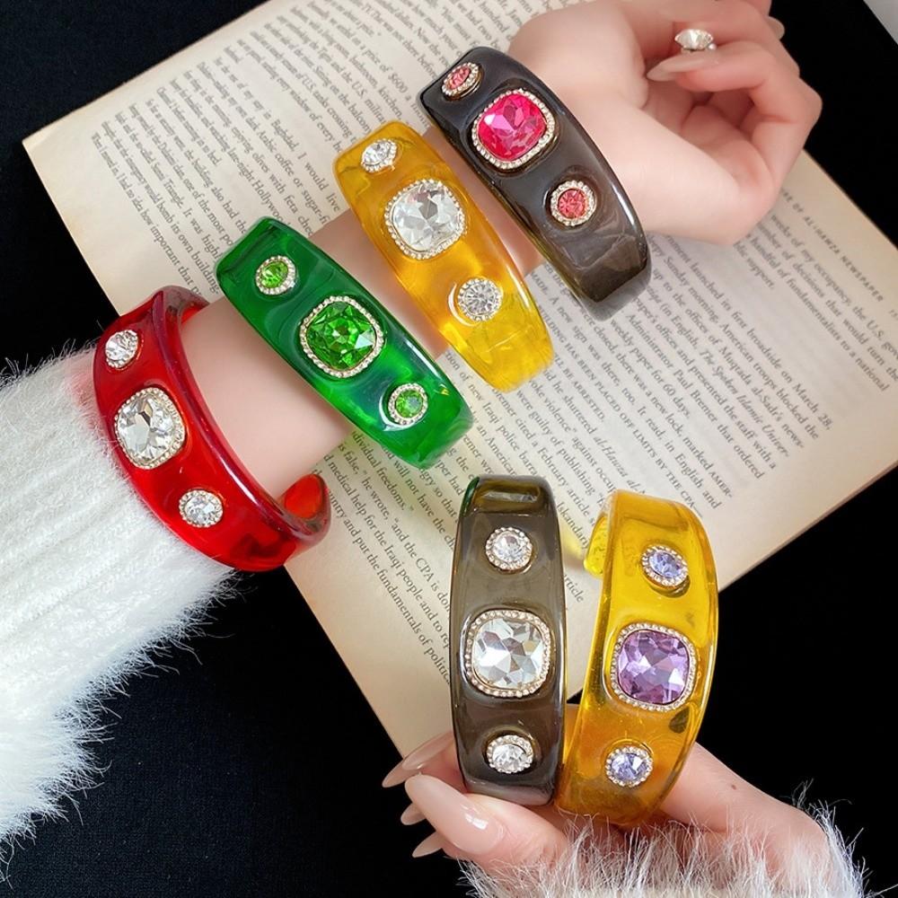 Smudging Irregular Wide Open Bracelet Europe American Style Dopamine Hand Ring  Party Gift