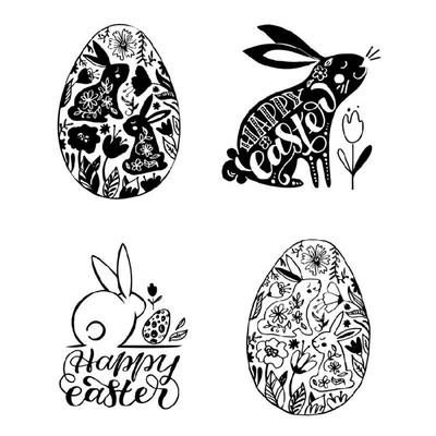 Królik Wielkanocny Przezroczysty Silikonowy Stempel Uszczelniający do Scrapbookingu DIY Dekoracja Albumu Fotograficznego