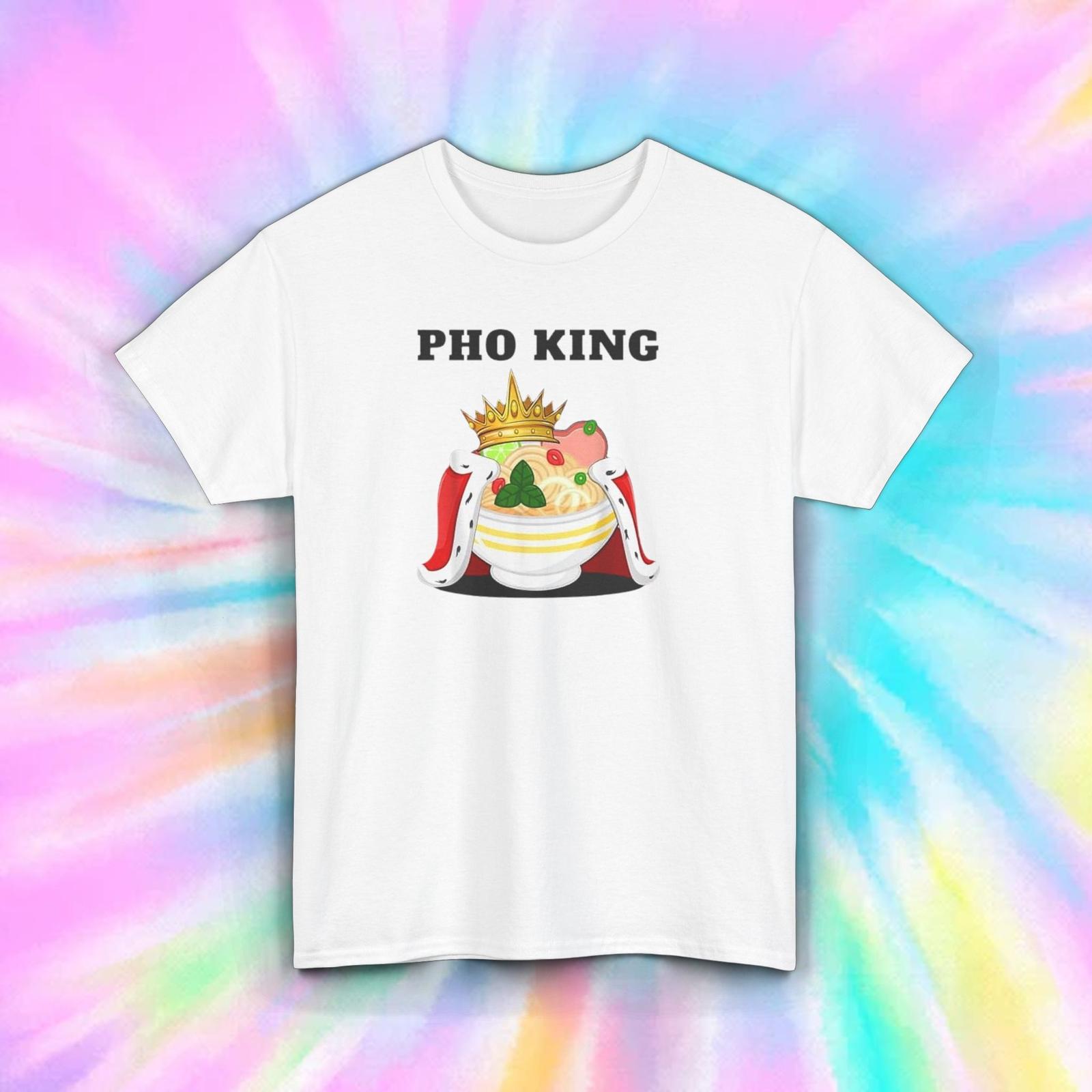 Pho King Shirt Funny Ramen Bowl Food Lover Crown Humor Gift Tee S-5XL M