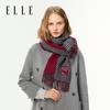 ELLE Women's 100% Wool Houndstooth Reversible Scarf