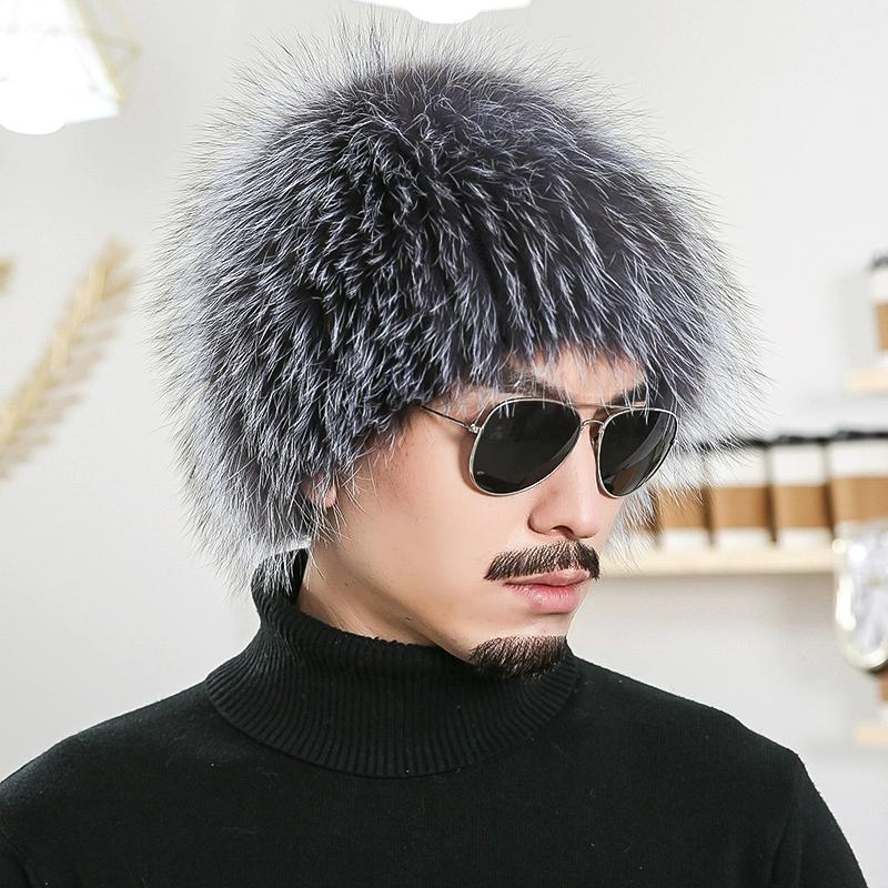 Fox Hair Hat Men's Winter Warm Ear Protection Northeast Leather Straw Hat Ethnic Wind Mongolian Hat Russian Snow Hat