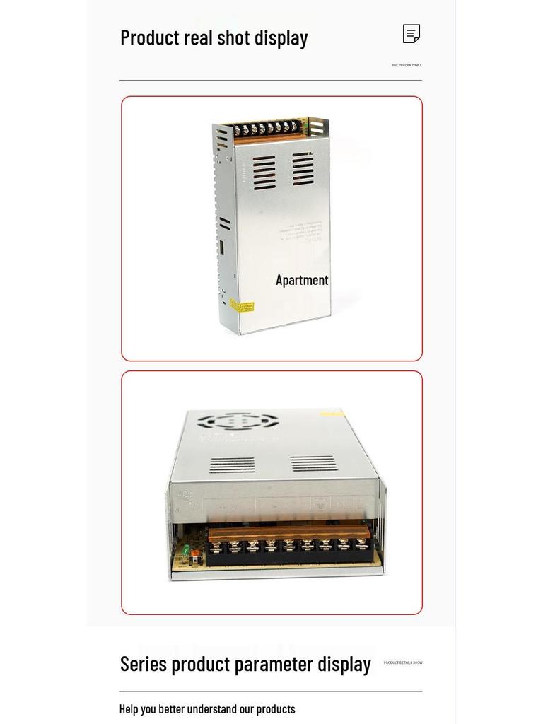 220V To 12V/24V/5V DC Power Supply for LED Strip Lights - 5A/10A/30A, 60W Transformer