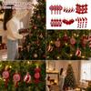 Candy Cane Christmas Ornaments Set - Hanging Decorations for Holiday Tree