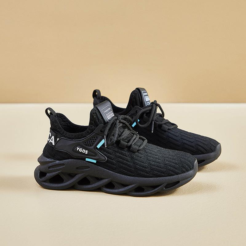 Women's Casual Platform Sneakers Breathable Knitted Mesh Walking Shoes for Women Anti-Slip Comfortable Workout Running Shoes Lace-Up Tennis Sneakers