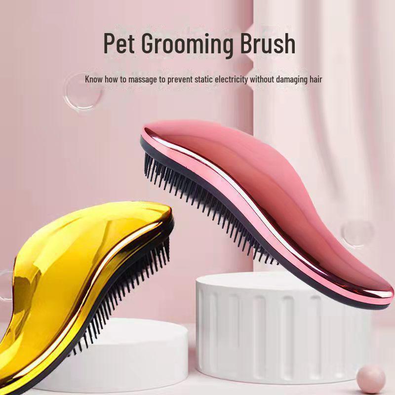 Pieptene de masaj Teddy Pet pentru îngrijirea câinilor - Păr pufos și Instrument de curățare