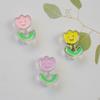Fresh and Sweet DIY Handmade Dripping Tulip Sunflower Flower Mobile Phone Chain Beaded Acrylic Jewelry Accessories