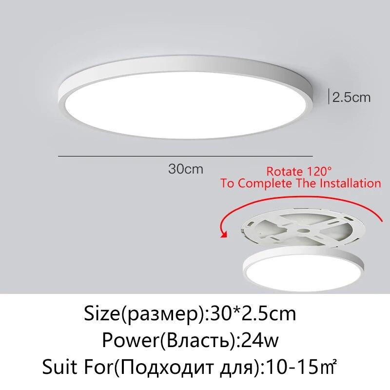 Plafoniera LED ultra-subțire pentru cameră de zi, modernă, minimalistă, intrare pe culoar, sufragerie, iluminat pentru dormitor, lămpi de bucătărie