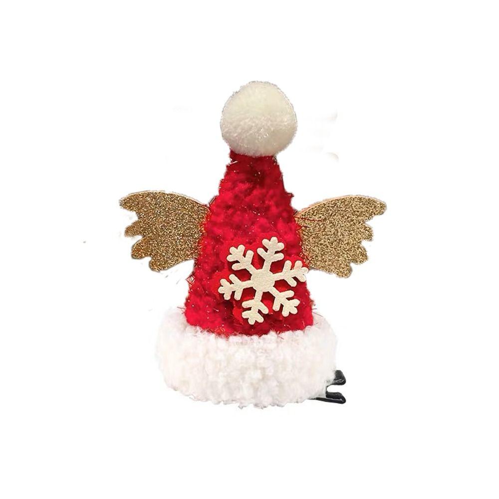 Plush Letter Headwear Elk Korean Barrettes Women Hair Clips Duckbill Clips Christmas Hairpins