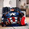 1Pc Captain America Shield Rain Flannel Blanket, Soft And Comfortable, Casual Warm, Camping Travel, Christmas, Halloween Xmas Gift. G134