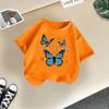 T-shirt décontracté à manches courtes pour enfants - T-shirt d'été ample pour filles avec nœud