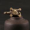 3D Messing Drachen Schildkröte Casting Statue Mini Tier Metall Figur Home Decor Desktop Handwerk Skulptur Landschaftsbau Dekoration Geschenk