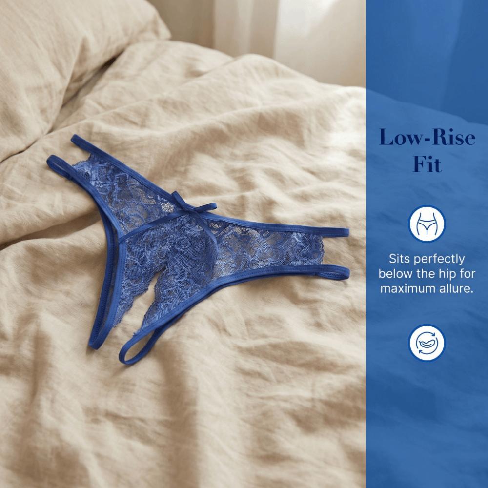 Low-waist Lace Seamless Panties Open Crotch Women's Thong Mesh Lace Briefs Summer Spring