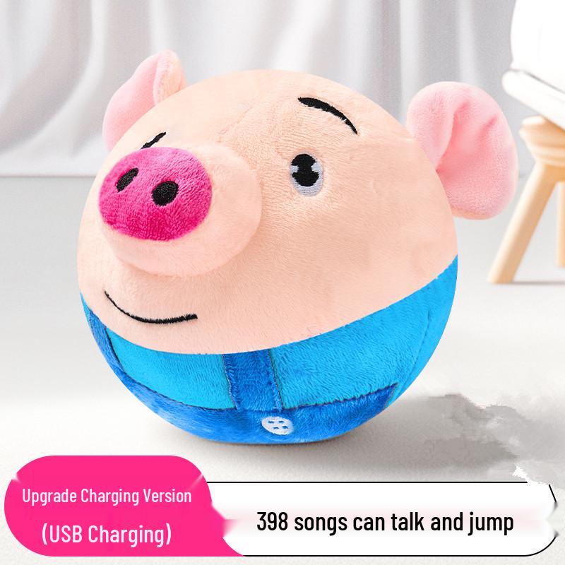 

Игрушка прыгающая свинья в стиле TikTok: Успокаивающий, Поющий и Обучающий Прыгающий Мяч для Младенцев и Малышей.