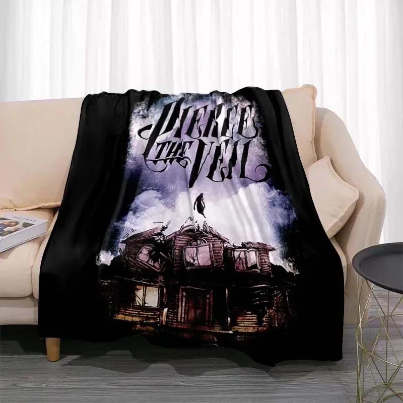 Pierce The Veil Band Printed Flannel Blanket Soft Kid Warm Plush Throw Blanket for Bed Bedroom Sofa Bed Picnic Blanket Fan Gift